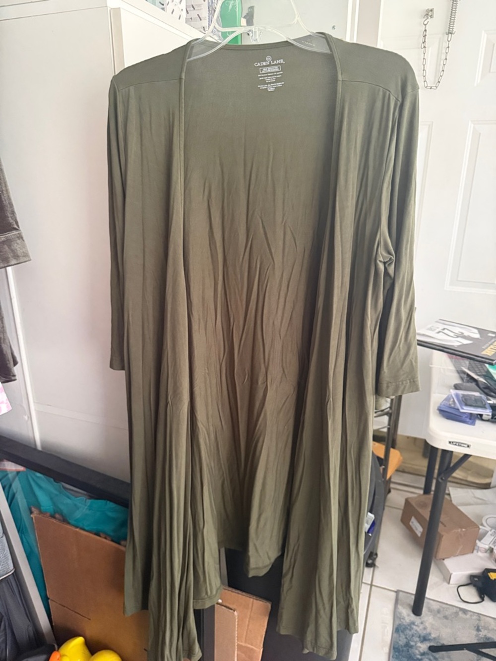 Caden Lane Olive Green Draped Women's Robe